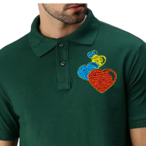 Designer Polo T Shirt - Flying Hearts